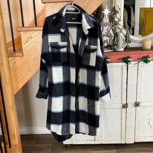 Long Plaid Shacket